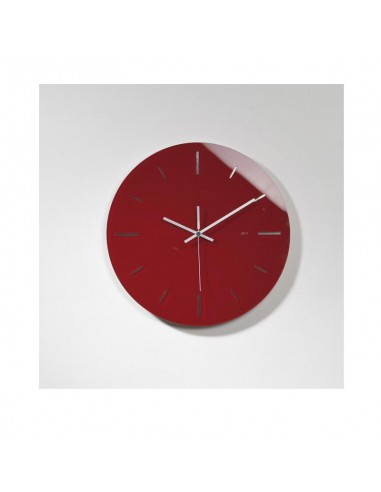 Orologio da parete in cristallo acrilico ø 40 /65 cm rosso/bianco/tortora