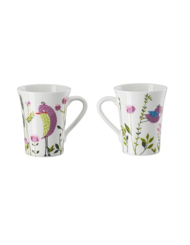 Mug-tazza con manico "My bird" in fine porcellana bone china Hutschenreuther