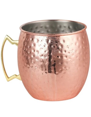 Maxi moscow mule 3 e 5 litri in acciaio inox esterno rame lucido manico dorato